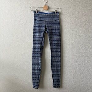 lululemon Wunder Under Space Dye‎ Twist Sapphire Leggings